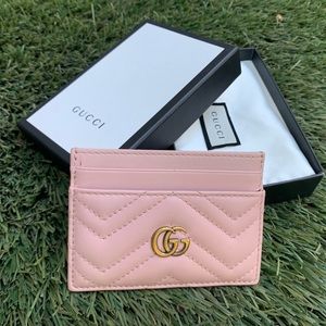 Gucci Marmont GG Pink Card Holder Wallet